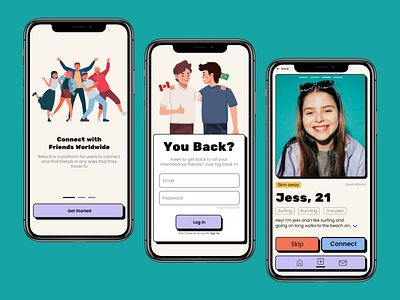 Global Friends Connect Mobile App creative app design creative app ui creative mobile app creative mobile ui friend networking app iphone app mobile app mobile app design mobile application mobile ui networking app ui ui design ui designer uiux ux ux design ux designer