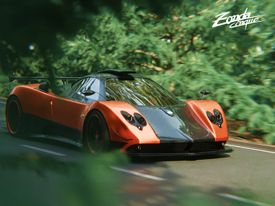 Pagani Zonda Cinque 3d automotive blender car design photorealism photoshop render