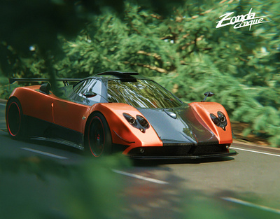 Pagani Zonda Cinque 3d automotive blender car design photorealism photoshop render