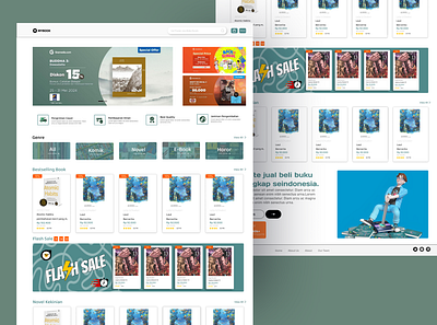 BOOK WEB STORE LANDING PAGE bookstore branding figma landingpage ui