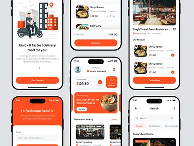 Food Delivery Mobile App app designer clean cooking cool delivery app foo delivery food food app food app design food design food website ingredients ios food app minimal mobile app modern restaurant app restaurant app design trendy app vegetables
