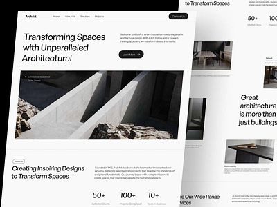 ArchArt. - Architecture Agency Website agency architecture architecture agency design landing page plainthingstudio ui uiux ux website