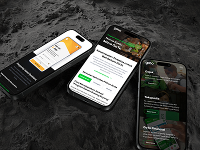 GOTO Site | Mobile clean corporate dark theme design gojek goto landing page mobile mobile site tokopedia ui uiux website