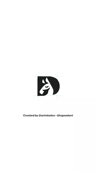 Letter D donkey typography ready-made logo logomark for sale anhdodes branding design illustration logo logo design logo designer logodesign minimalist logo minimalist logo design