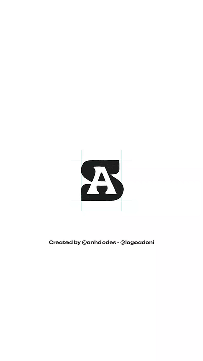 SA AS monogram typography ready-made logo logomark for sale anhdodes branding design illustration logo logo design logo designer logodesign minimalist logo minimalist logo design