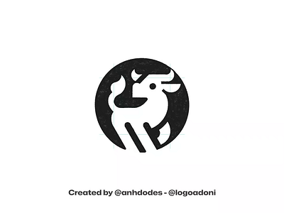 Modern buffalo cow animal ready-made logo logomark for sale anhdodes branding design illustration logo logo design logo designer logodesign minimalist logo minimalist logo design