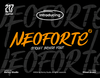 Neoforte - Street Brush Font urban fonts