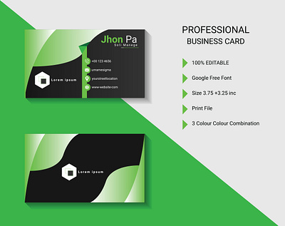 Priffessional & uniqe business card design brochure design business card flyer design illustrator photoshop post banner product presentation