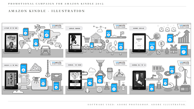 Amazon Kindle Print Ads. 2015 branding graphic design