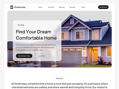 Omahnesia - Real Estafe Landing Page agency animation branding design graphic design home landing page real estafe redesign typography ui ui design ui ux design ux web concept web design website