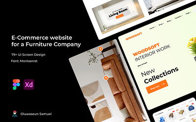 E-commerce website for an interior company animation branding ecommerce graphic design landing page logo ui vector web design