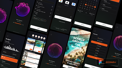 🛅 AI Travel Planner by econev ai app branding design econev evgheniiconev figma graphic design illustration ios lizzardlab logo planner travel ui ux vector