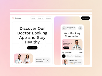 Doctoraa - Doctor Appointment Platform appointment booking doctor consultation design doctor app doctor appointment doctor booking website health app healthcare homepage landing page landing page design medical app medical website medicare website uiux web app web ui webdesign website design