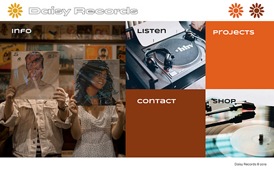 Record Shop Poster branding design grid music poster record shop superhi ui