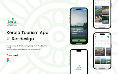 Kerala Tourism App UI Re-design app branding ui