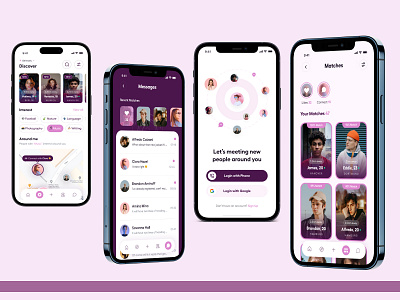 Dating Chatbot animation app clean ui creative apps creative design dating app design figma figma app figma apps figma kit figma uiux friends app minimal design mobile apps mobile ui modern app modern apps design ui ui kit