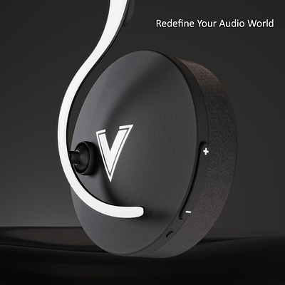 V Headset 3d branding