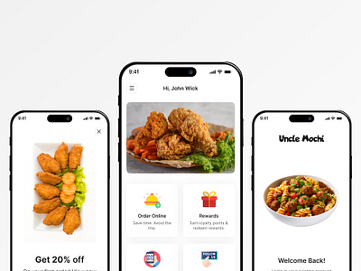 Uncle Mochie - Food Ordering App app deisgn design mobile ui ux