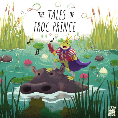 Book Cover - The Tales of The Frog Prince (Personal Project) character design children book cover book cute character illustration kidlit art procreate
