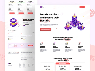 Host || A Complete Hosting Service Solutions product ui ux web website