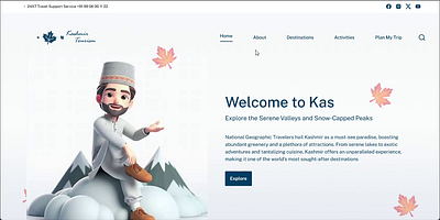 Kashmir Tourism ui designing