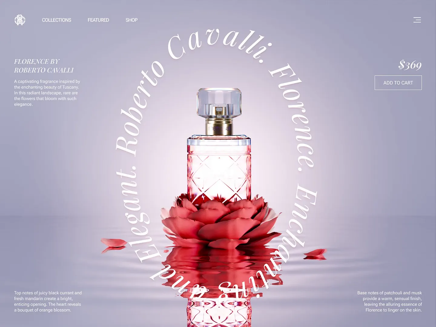 Elegant Product Showcase: Florence by Roberto Cavalli