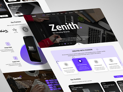 Zenith WordPress Website branding design minimal redesign trend ui ui design web website wordpress zenith