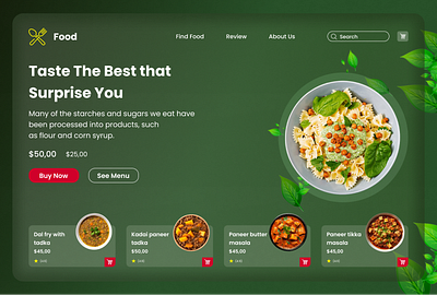 Food Landing page designinspiration food fresh food landing page ui ux webdesign