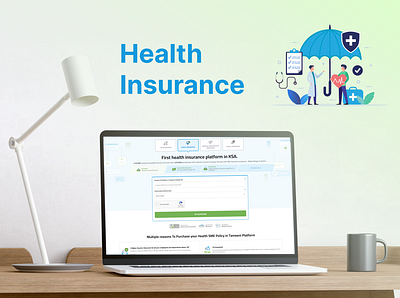 Health Insurance Portal design development laptop website