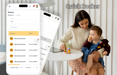 Quick Booker baby sitter babysitting booking app booking website