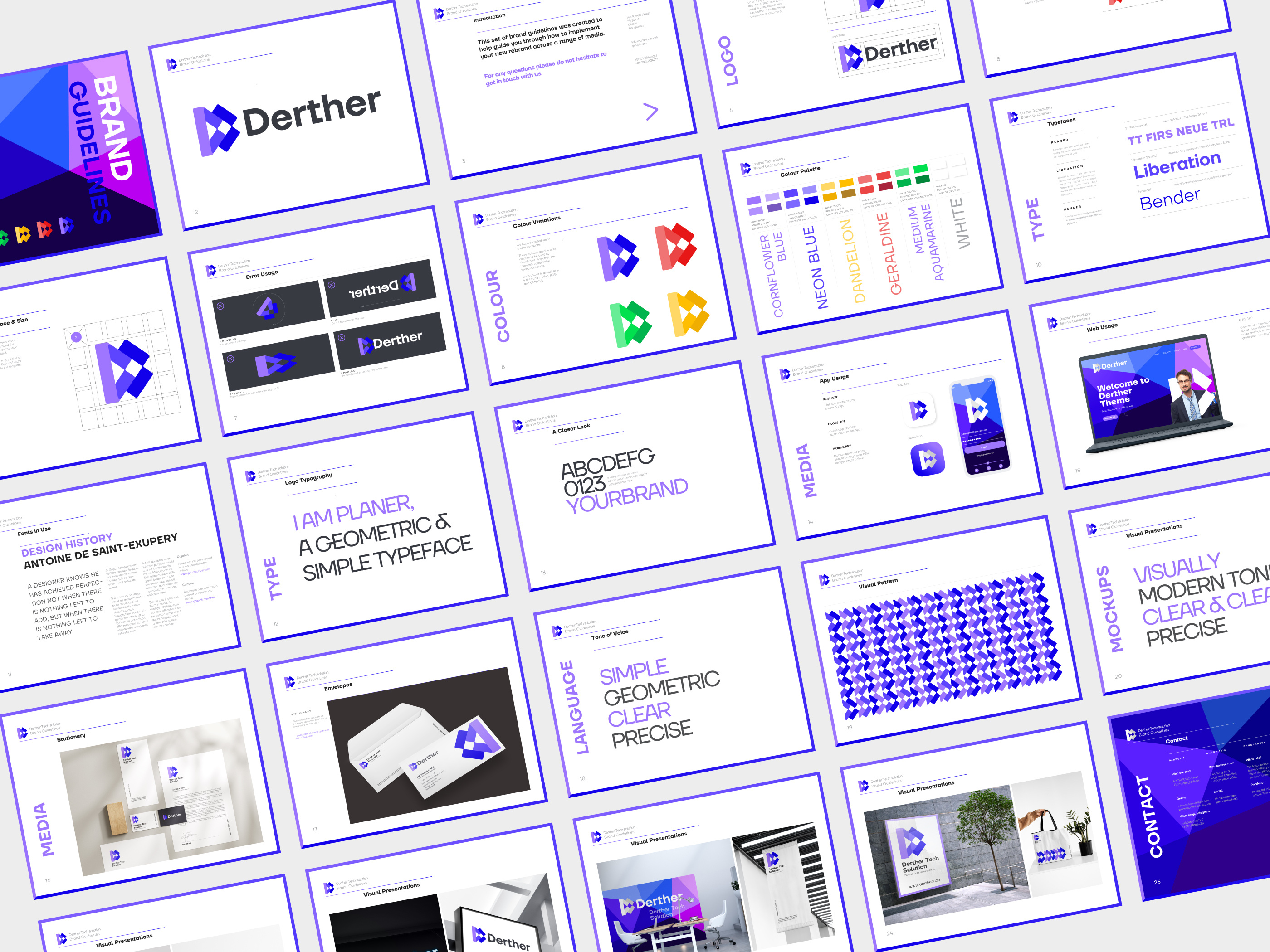 D Logo - Brand Identity Book - Visual Branding Design brand brand identity brand identity design brand identity designer brand mark branding branding design branding logo corporate d letter logo identity logo logo design logo mark logo mark symbol logotype minimalist logo modern logo symbol icon visual identity
