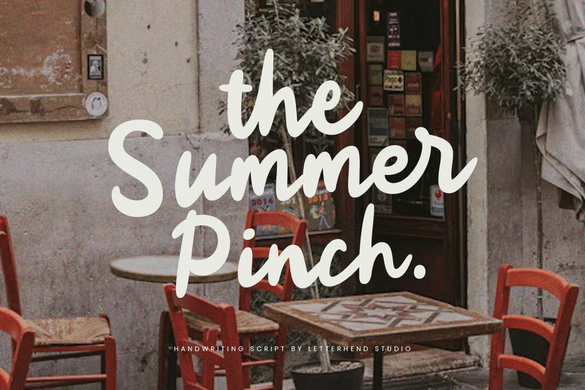 The Summer Pinch Handwritten freebies title font