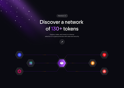 Tokendock network section - Web3 creative creativity crypto design dribbble landing page purple design ui ux design web design web3