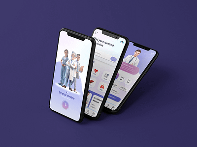 Healthcare App UI app branding graphic design illustration typography ui ux