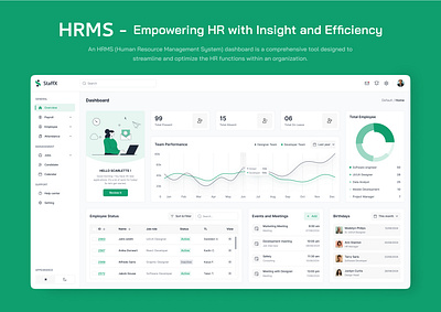 HRMS Dashboard | SaaS Web app | Admin UI creative dashboard design designer intuitive design logo minimal product design saas saas product ui user interface ux web app web app design website app