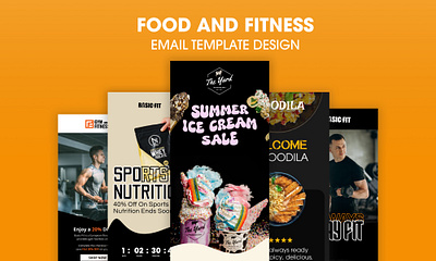 Food and Fitness Email Design email email design email template fitness fitness email template food food email food email design