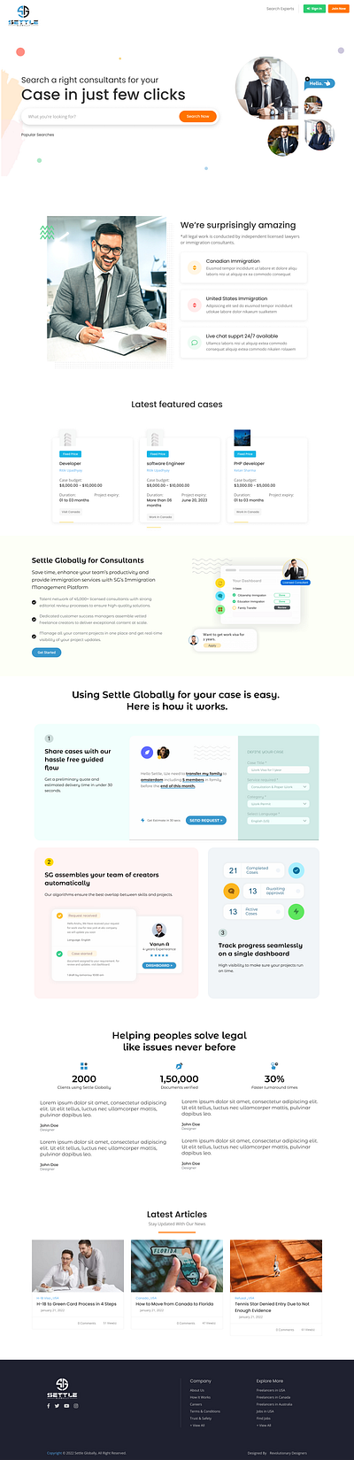 Consultancy website landing page ui consultancy hero page landing product ui ux