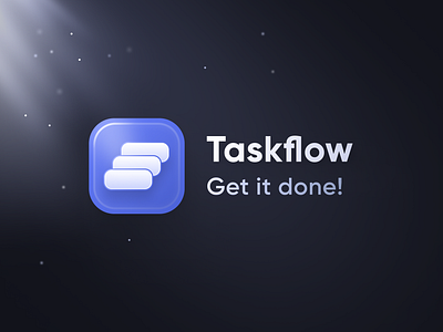 Taskflow - Logo Design branding dark mode graphic design illustration light effect logo ui design ui ux design