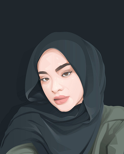 Portrait illustration 2d adobeillustrator art beautifulgirl characterillustration design digitalart faceportrait graphic design green hijab hijabfashion hijabillustration illustration portrait portraitillustration portraitvector red vector vectorillustration