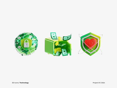 3D Dating Apps Icons 3d dating app globe green heart icon icons illustration love mobile app network open vault safety shield ui