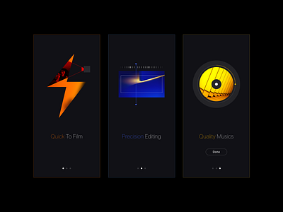 III app blue clean cut dark editor film flat graphic design light line movie music red ui video yellow