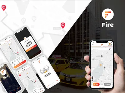 Fire Mobile app for taxi booking app design mobile taxi taxi driver