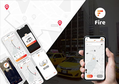 Fire Mobile app for taxi booking app design mobile taxi taxi driver