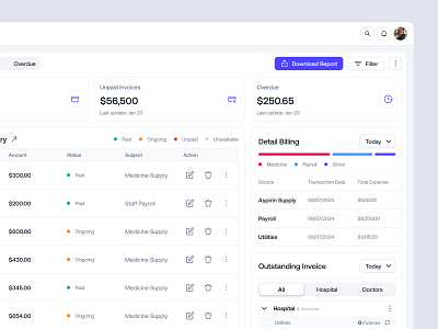 Union - Invoice Management Web Application crm dashboard detail billing doctor web apps healthcare hospitals invoice invoices summary medical dashboard medication medicine dashboard outstanding invoice overdue patients payment pmr saas telemedecine unpaid invoices vektora