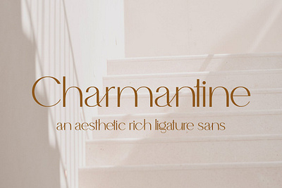 Charmantine A Rich Ligatured Sans branding logo font pair font typeface fonts beautiful fonts commercial use fonts elegant ligature font ligatured sans ligatures modern font modern logo modern script monograms prestigeartsystudio sans font sans serif sans serif font sans serif handwritten sans serif typeface sans typeface