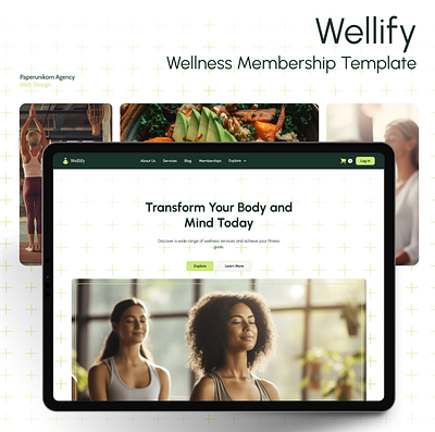 Wellify - Beauty & Wellness Membership Webflow Template design development figma ui ux webflow webflow design webflow template website design