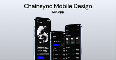 Defi App Mobile Design app branding defi defi app design development figma finance fintech landing page marketing react native tech trade ui uiux ux