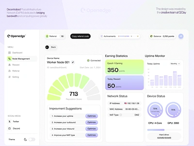 Crypto Dashboard Design admin blockchain bridge crypto crypto dashboard cryptocurrency dash dashboard decentralized defi exchange fintech management moderation platform saas service web app web3 zkp