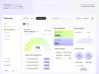 Crypto Dashboard Design admin blockchain bridge crypto crypto dashboard cryptocurrency dash dashboard decentralized defi exchange fintech management moderation platform saas service web app web3 zkp