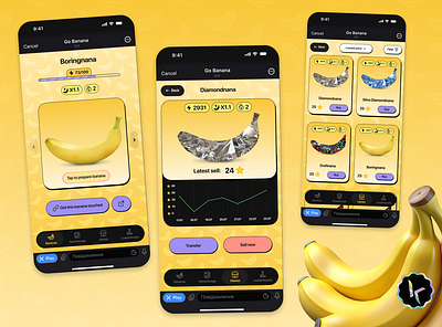 Go Banana — Telegram In App Game app design interface ui